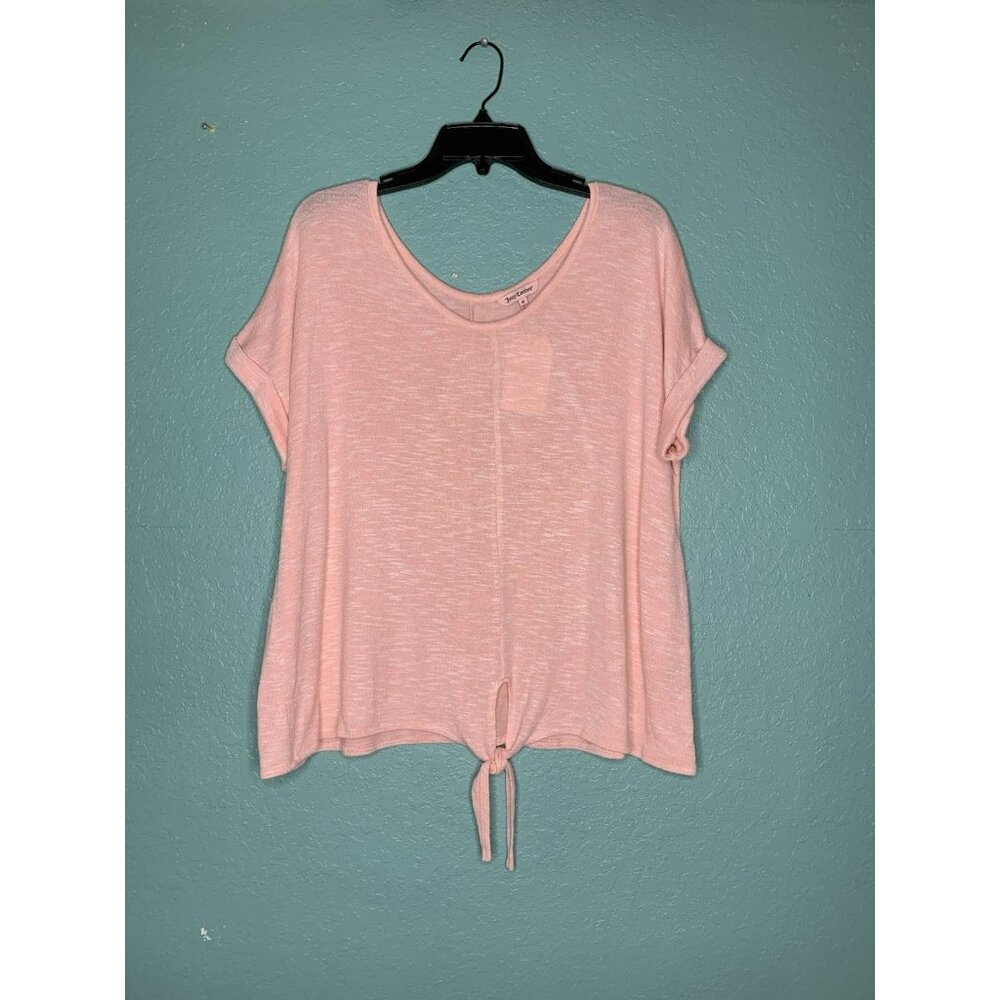 Juicy Couture Women’s Pink Short Sleeve Blouse Top Size Medium